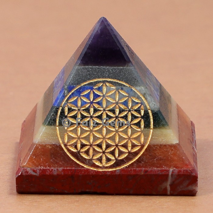 Chakra Bonded Flower of Life Pyramids in Wide Range