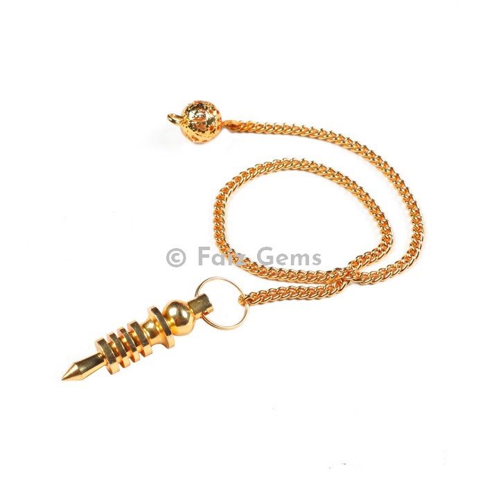 4 Plated Isis Golden Brass Metal Pendulum at Faiz Gems