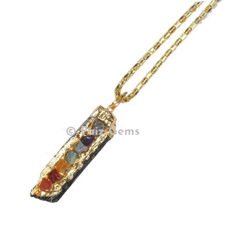 Tourmaline Chakra Healing Pendants
