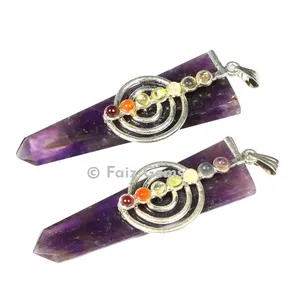 Amethyst Choko ReikI Chakra Pencil Pendants