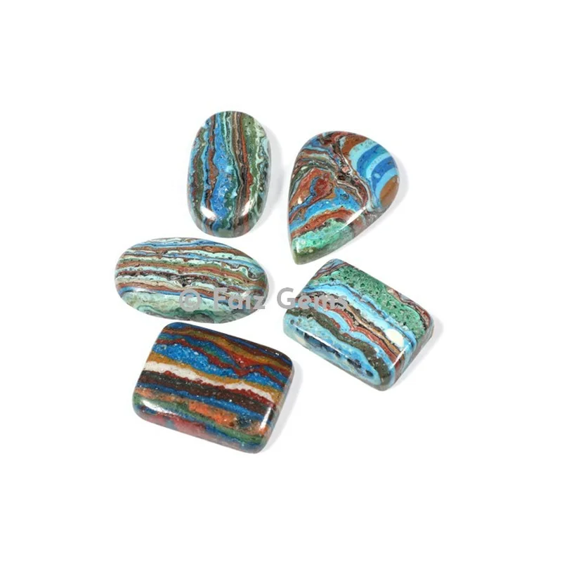 Rainbow Calsilica Cabochons