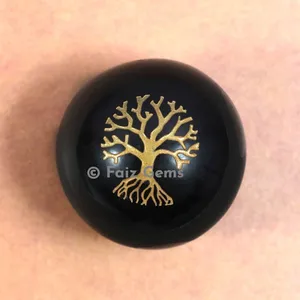 Black Agate Tree of Life Spheres