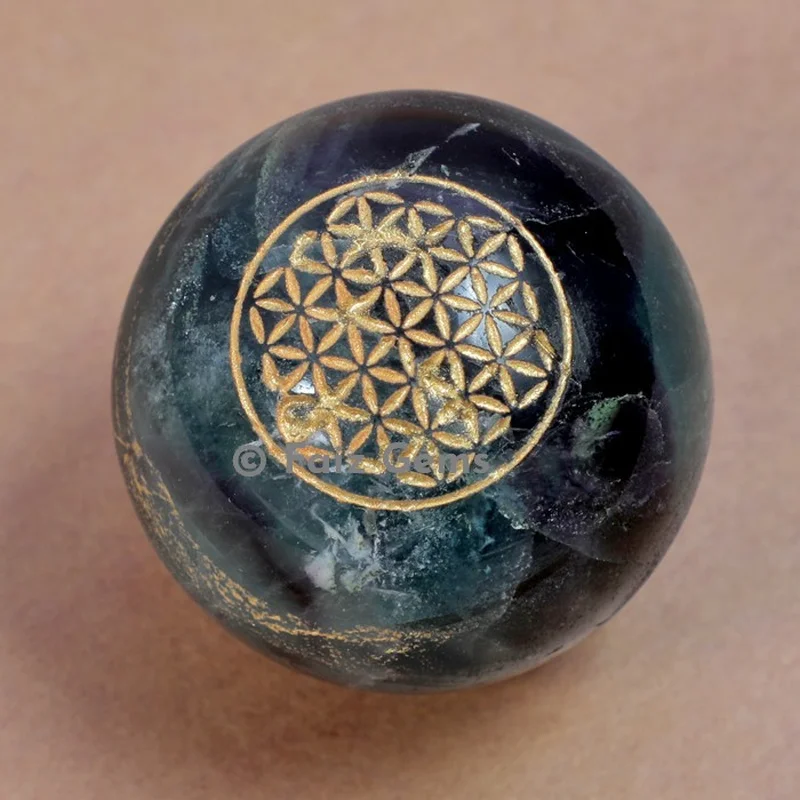 Fluorite Flower of Life Spheres