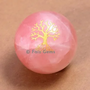 Rose Quartz Tree of Life Spheres