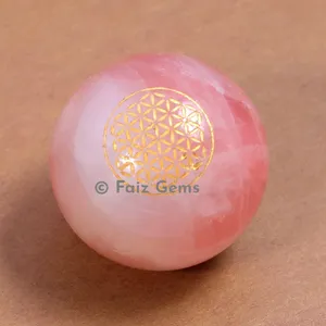 Rose Quartz Flower of Life Spheres