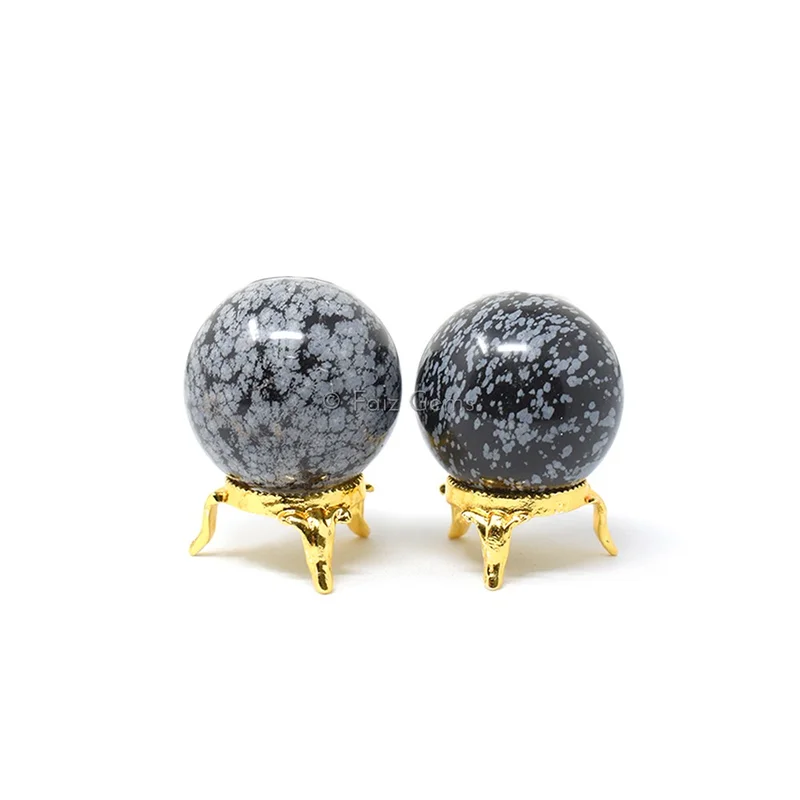 Snowflake Obsidian Spheres
