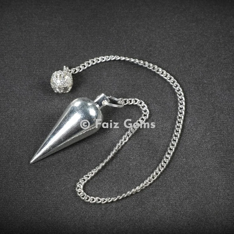 Silver Big Drop Metal Pendulum