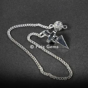 Silver Metal Pyramid Metal Pendulum