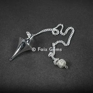 Pointed Cone Silver Metal Metal Pendulum