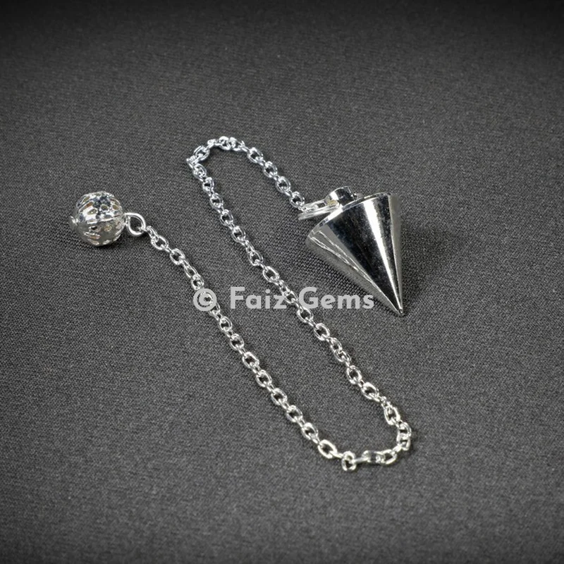 Silver Small Cone Metal Pendulum