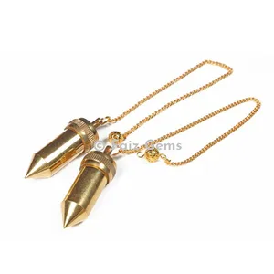 Golden Brass Bullet Shape Metal Pendulum