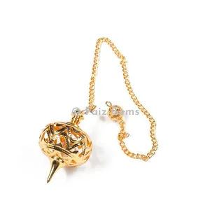 Golden Openable Round Cage Metal Pendulum