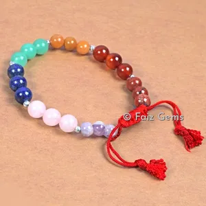 Pulseras de chakras envueltas a mano