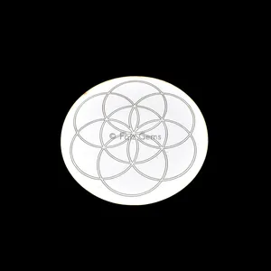 Flower Medallion Engraved White Coaster