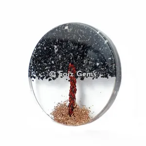 Black Agate Tree Of Life Coaster