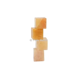 Golden Quartz Gemstone Cubes
