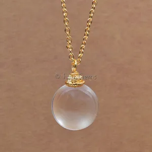 Clear Quartz Ball Pendants