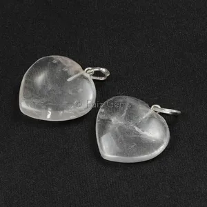 Crystal Quartz Heart Shape Pendant