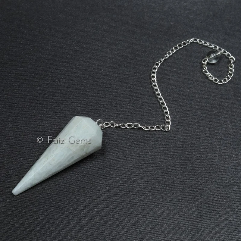 Amazonite 6 Faceted Gemstone Pendulum