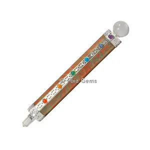 Unakite Chakra Healing Wands