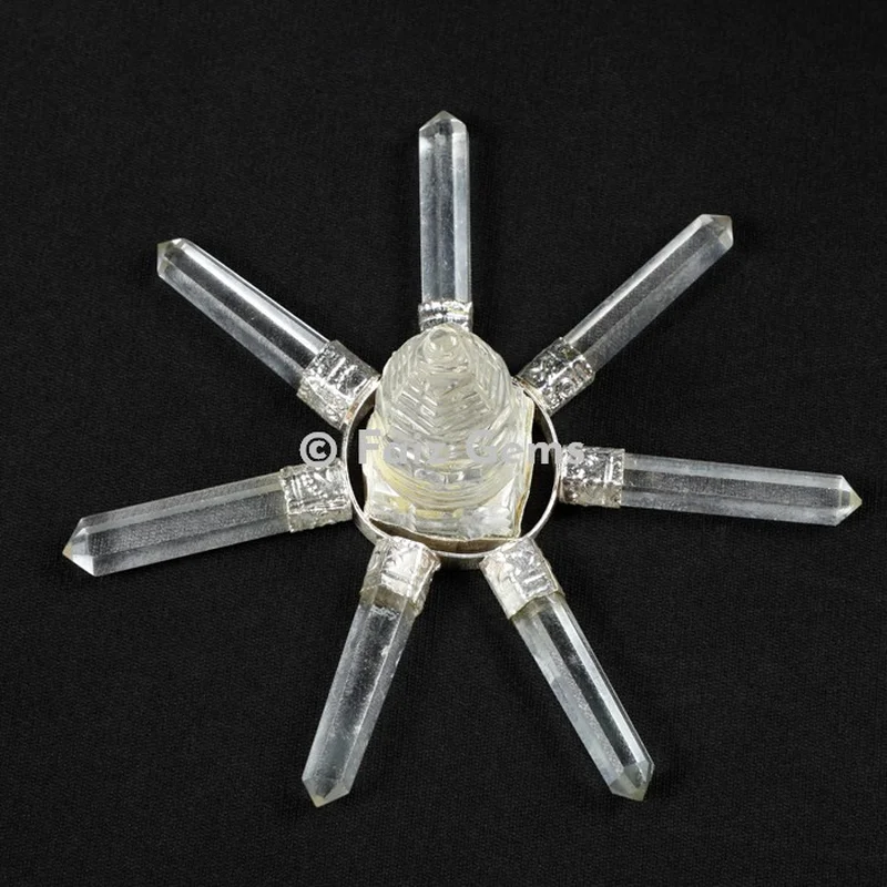 Crystal Quartz Shree Yantra Healing Generator