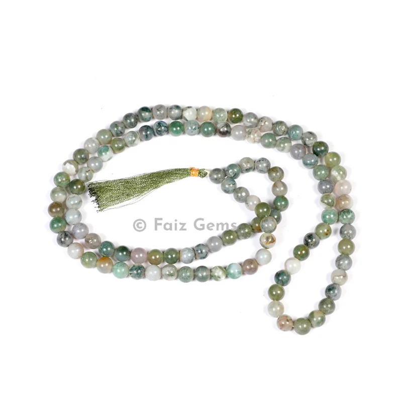 Moss Agate Japa Mala