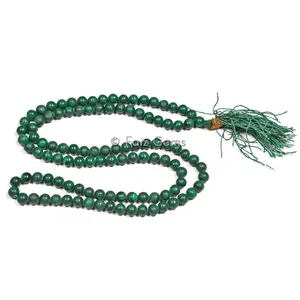 Malachite Gemstone Japa Mala