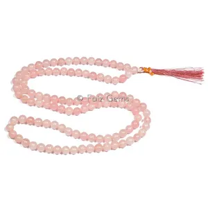 Rose Quartz Gemstone Japa Mala