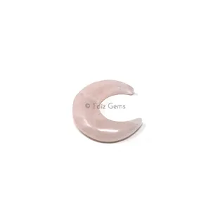 Rose Quartz Moon Shaped Stone