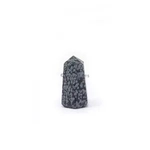 Snowflake Obsidian Small Obelisk