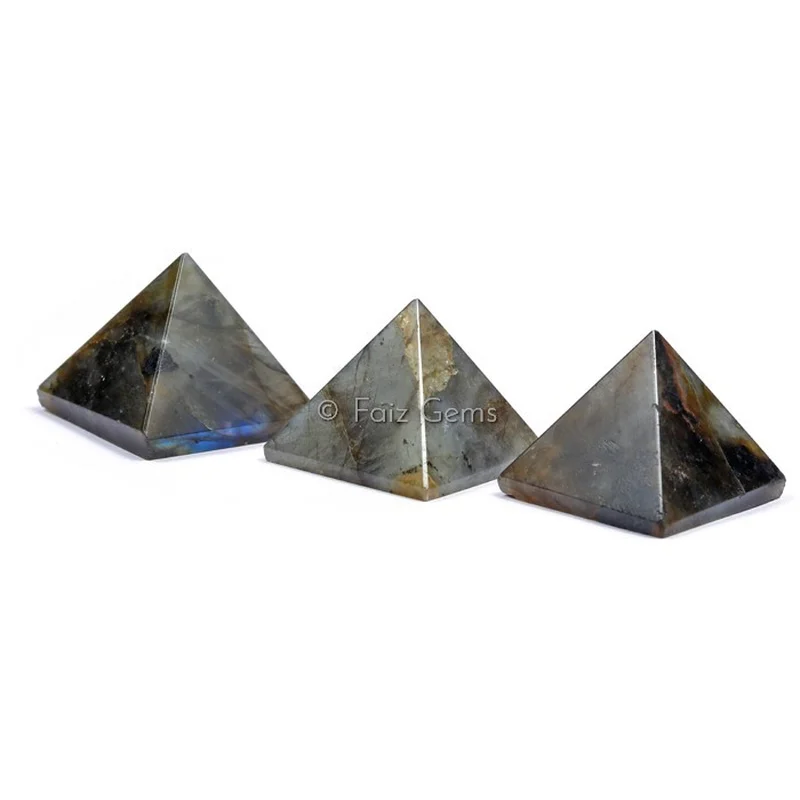 Labradorite Gemstone Pyramids