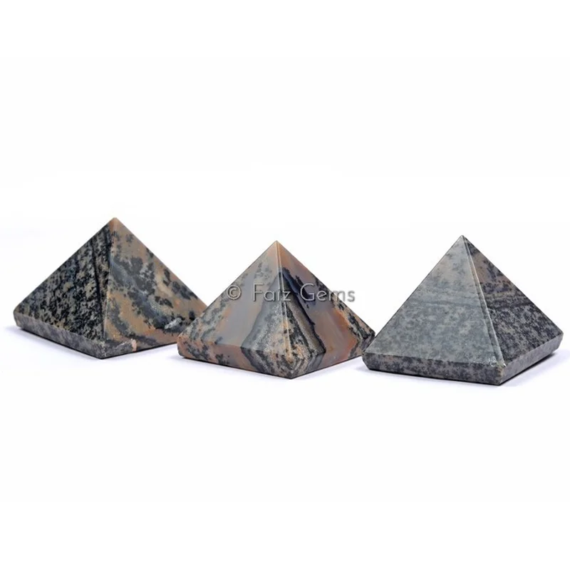 Dendritic Agate Gemstone Pyramids
