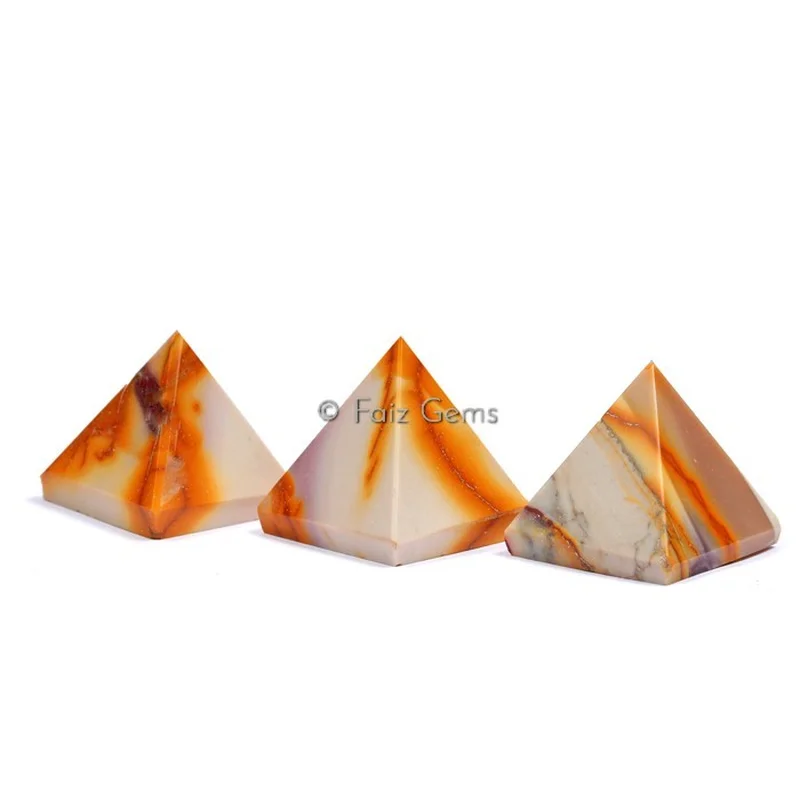 Fancy Jasper Gemstone Pyramids