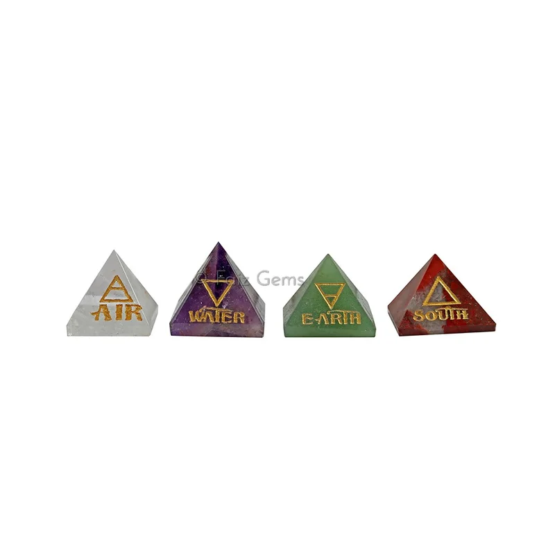 Mix Pyramid With Four Elements Engraved