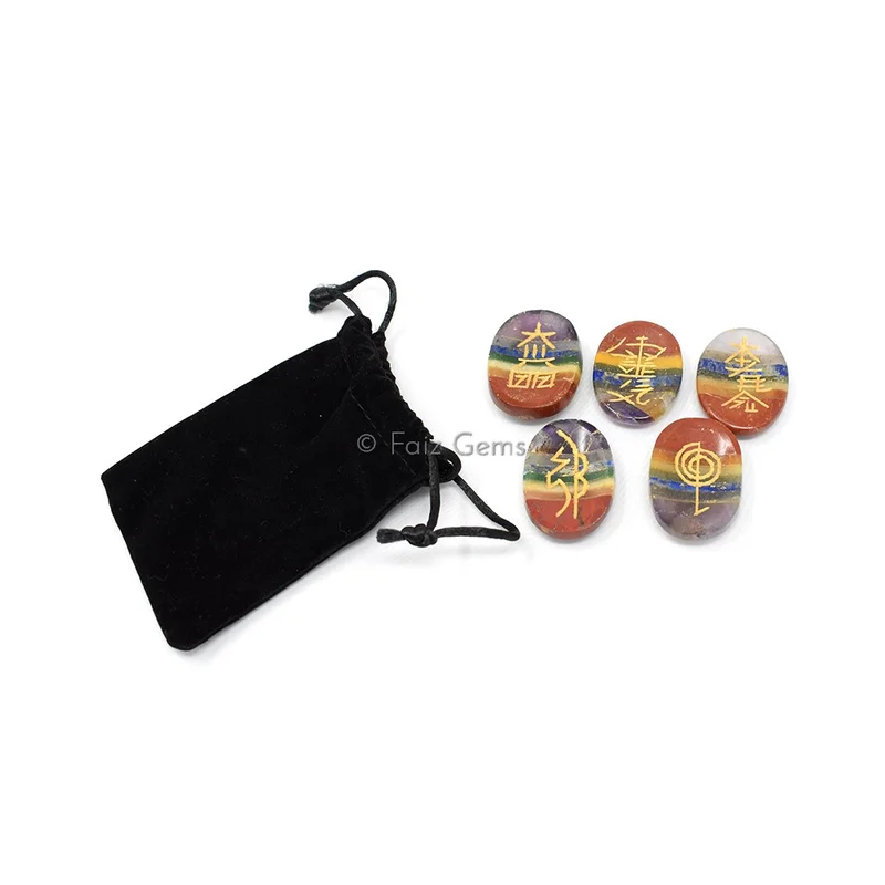 Seven Chakra Bonded Reiki Set With Pouch