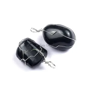 Black Tourmaline Wire Wrap Pendant