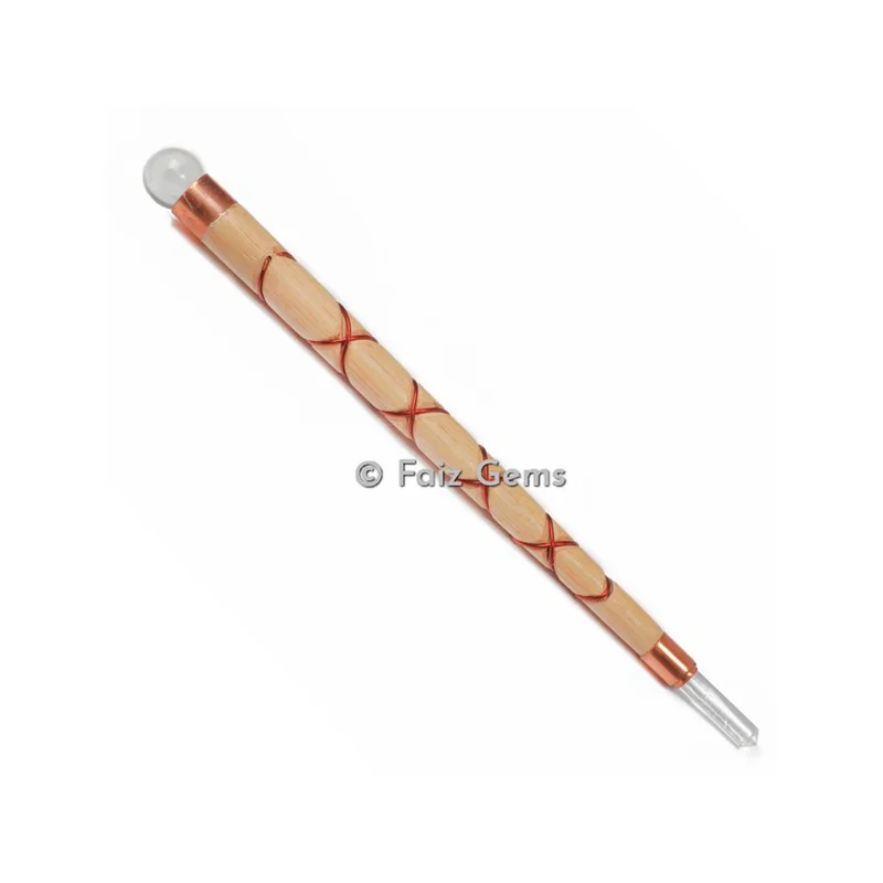 Wooden Healing Wands Copper Wire Wrap
