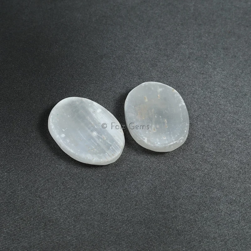 Selenite Worry Stone