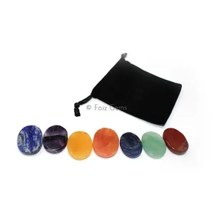 Seven Chakra Worry Stone With Pouch