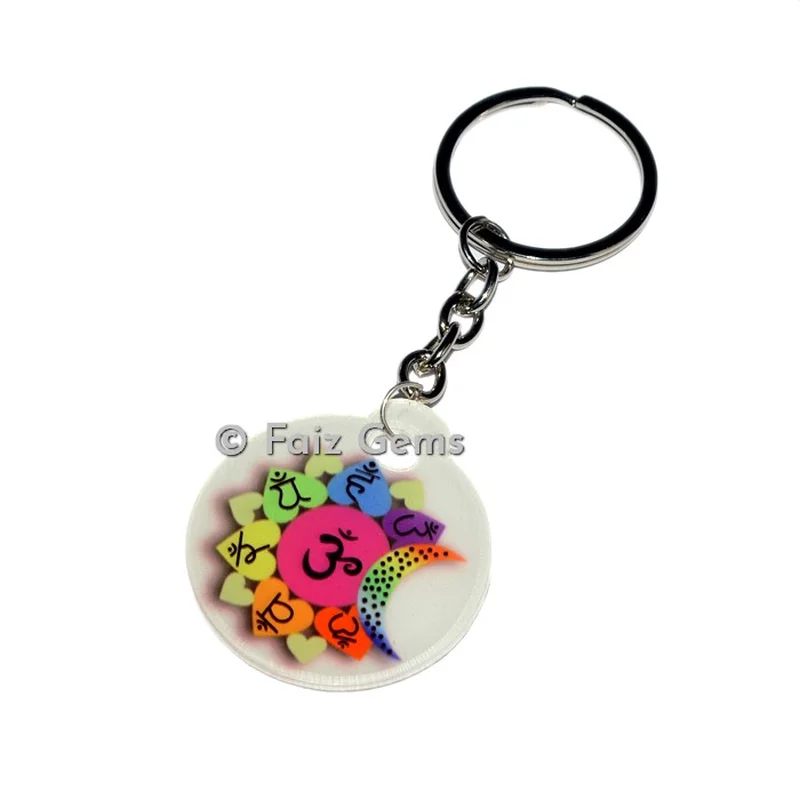 Chakra Sanskrit Acrylic Keyring