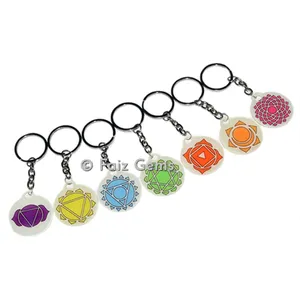 Chakra Symbol Acrylic Keyring Set