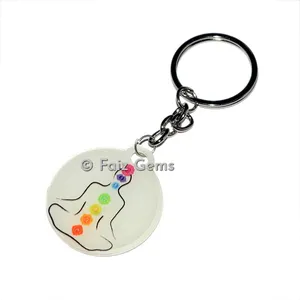 Buddha Chakra Symbol Acrylic Keyring
