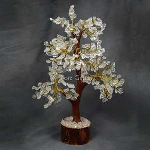 Crystal Quartz Mseal Golden wire  Tree