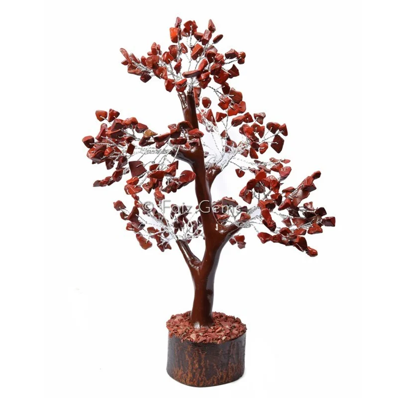 Red Jasper Mseal Silver Wire Tree