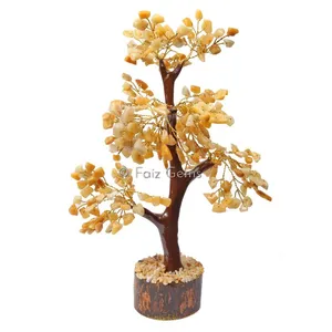 Golden Quartz Mseal Golden Wire Tree