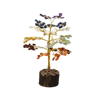 Seven Chakra Golden Wire Tree(150 Chips)