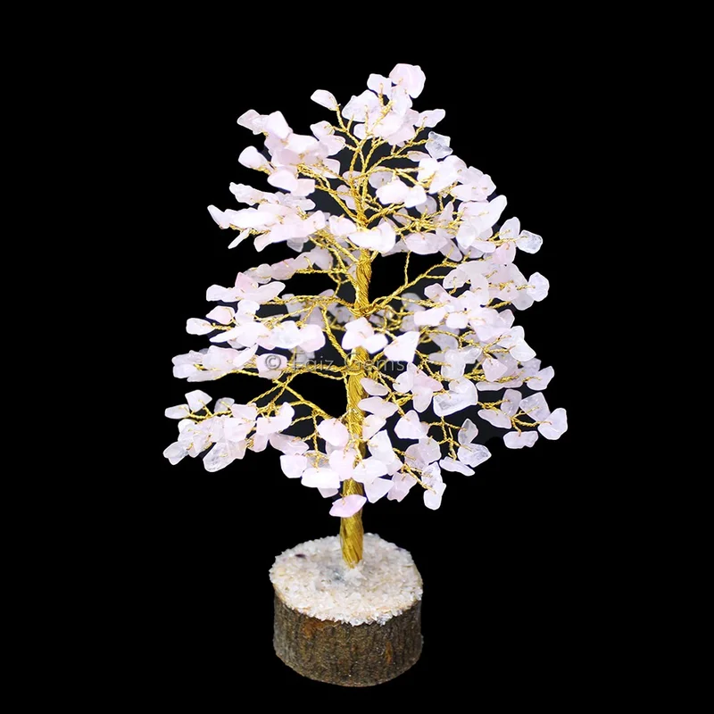 Rose Quartz Golden Wire Tree(300 Chips)