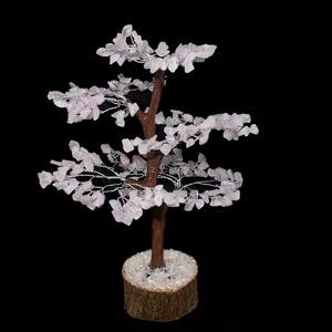 Rose Quartz Mseal Wire Tree(300 Chips)