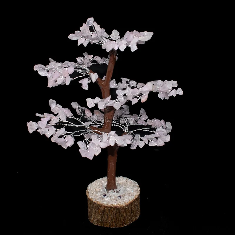 Rose Quartz Mseal Wire Tree(300 Chips)