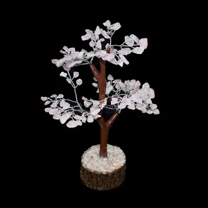Rose Quartz Mseal Wire Tree(150 Chips)